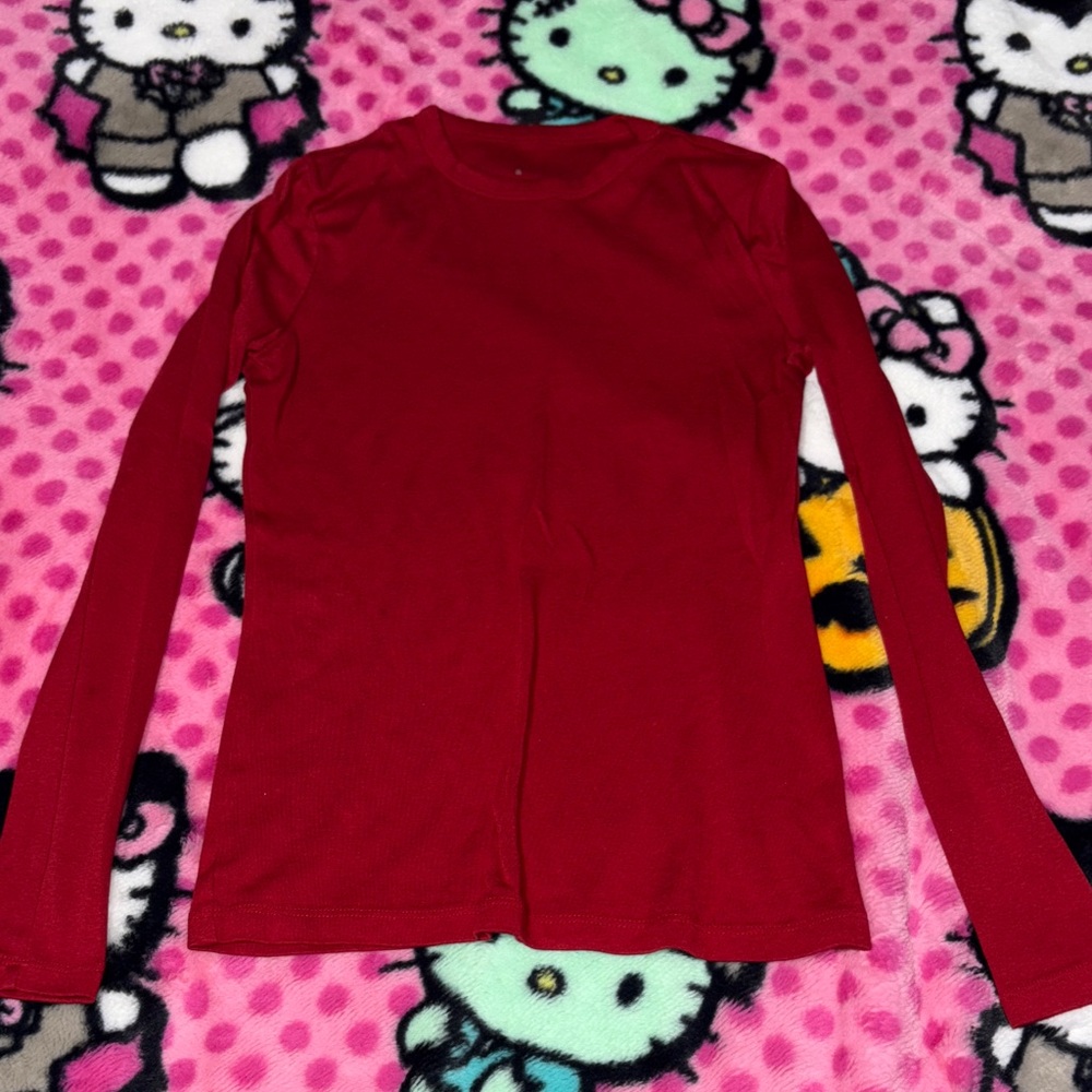 a new day Red Long Sleeve Tee